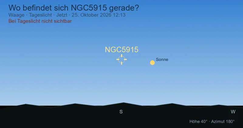 Wo befindet sich NGC5915 gerade?
