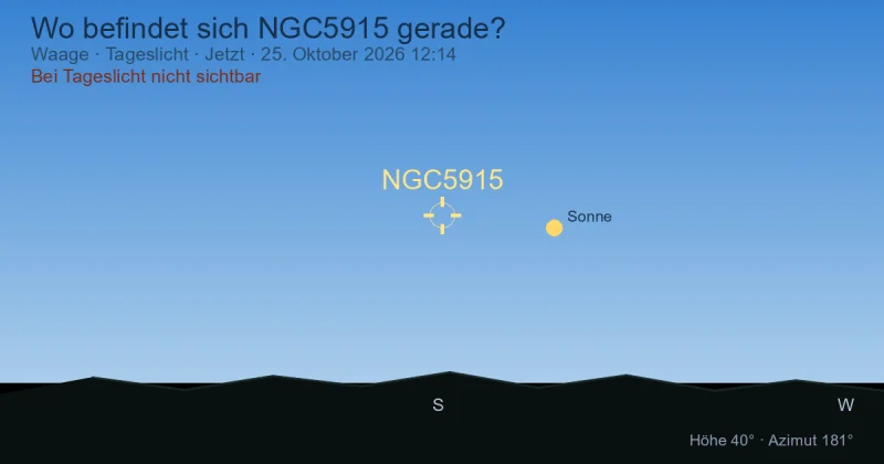 Wo befindet sich NGC5915 gerade?