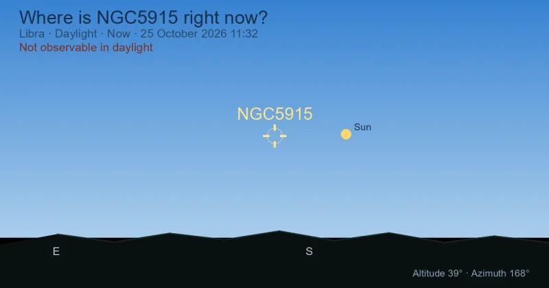 Where is NGC5915 right now?