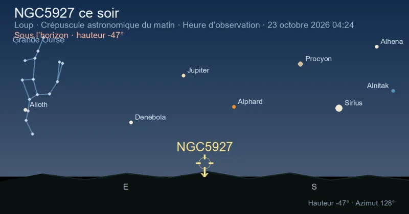 NGC5927 ce soir