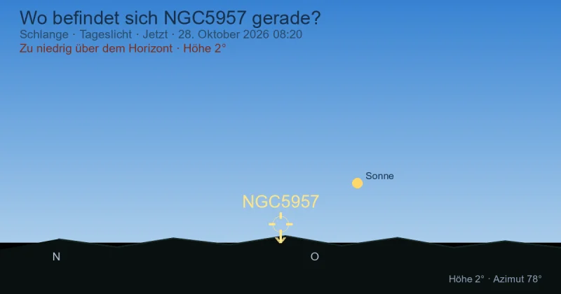 Wo befindet sich NGC5957 gerade?