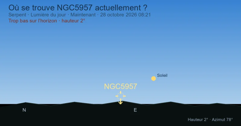 Où se trouve NGC5957 actuellement ?