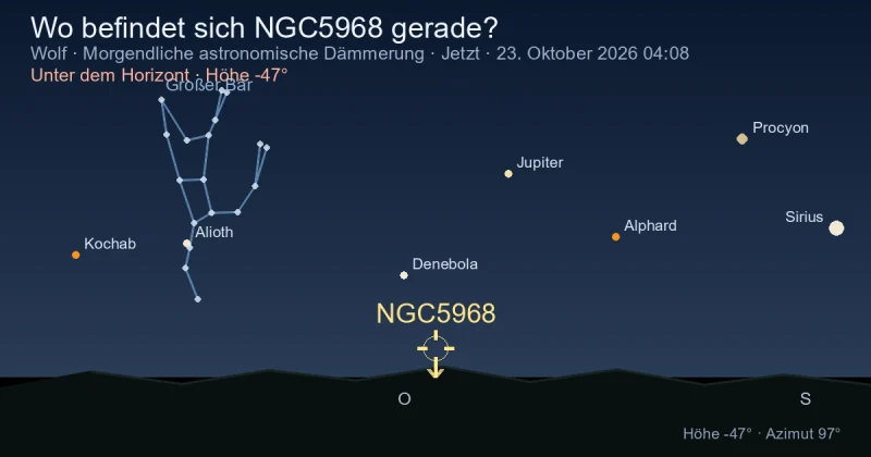 Wo befindet sich NGC5968 gerade?