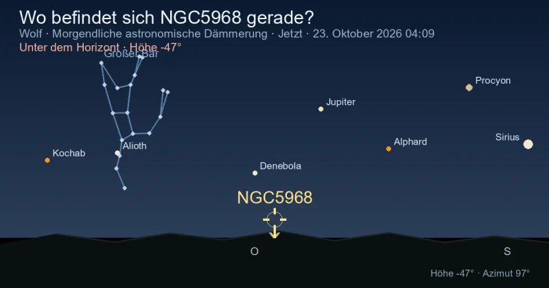 Wo befindet sich NGC5968 gerade?