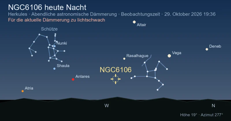 NGC6106 heute Nacht