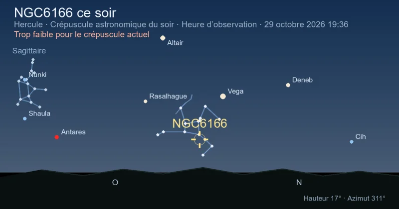 NGC6166 ce soir