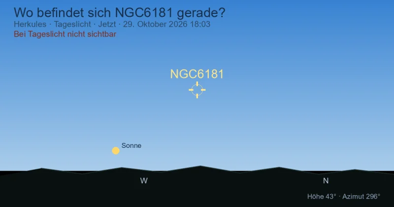 Wo befindet sich NGC6181 gerade?