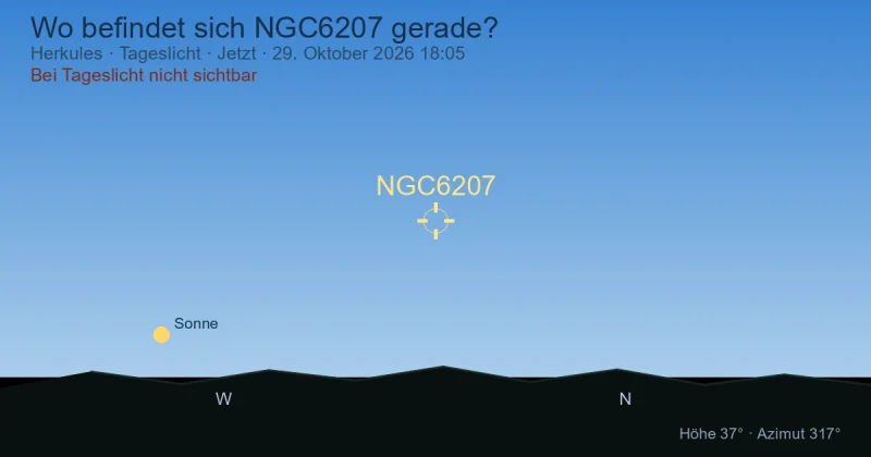Wo befindet sich NGC6207 gerade?