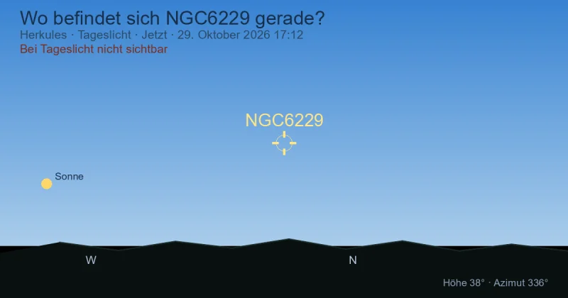 Wo befindet sich NGC6229 gerade?