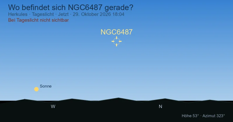 Wo befindet sich NGC6487 gerade?