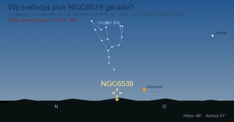Wo befindet sich NGC6539 gerade?
