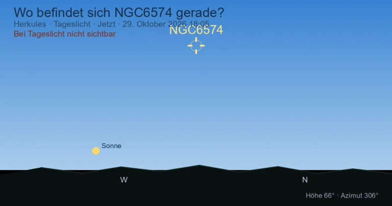 Wo befindet sich NGC6574 gerade?