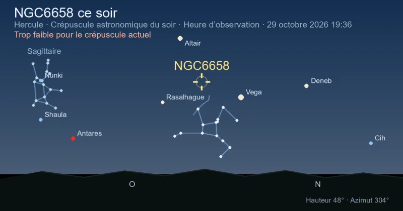 NGC6658 ce soir