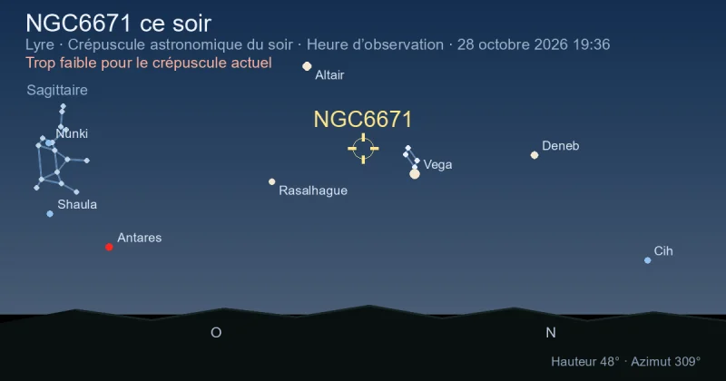 NGC6671 ce soir