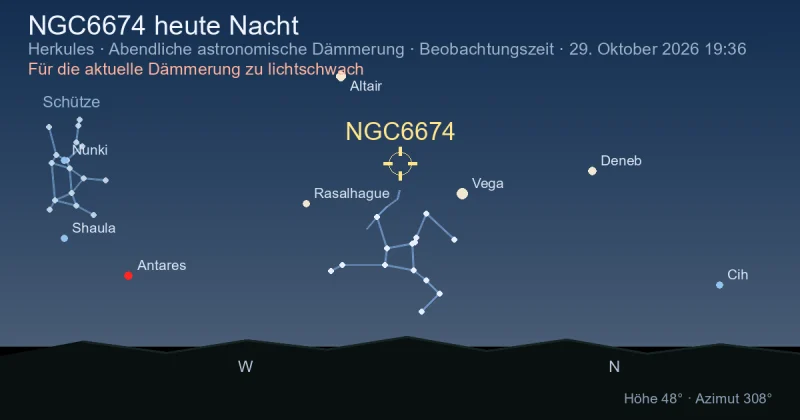 NGC6674 heute Nacht