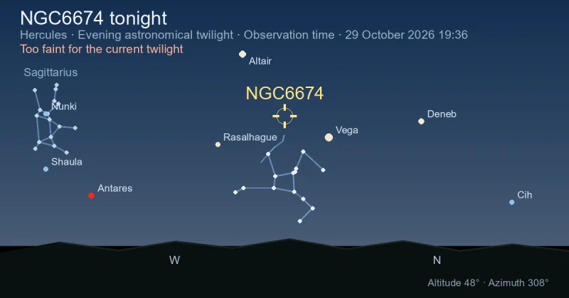 NGC6674 tonight
