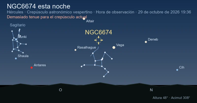 NGC6674 esta noche