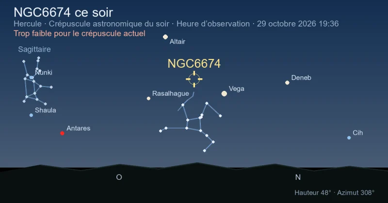 NGC6674 ce soir