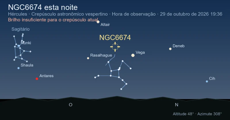 NGC6674 esta noite