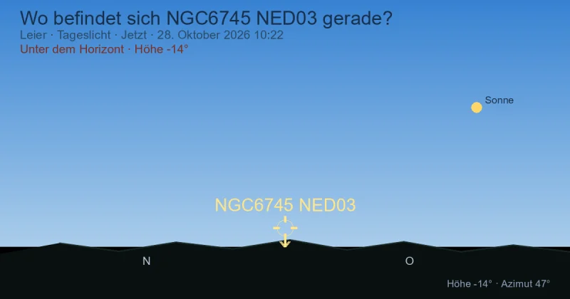 Wo befindet sich NGC6745 NED03 gerade?