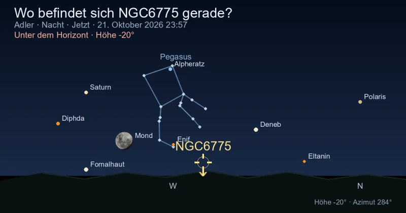 Wo befindet sich NGC6775 gerade?