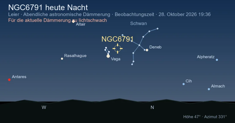 NGC6791 heute Nacht