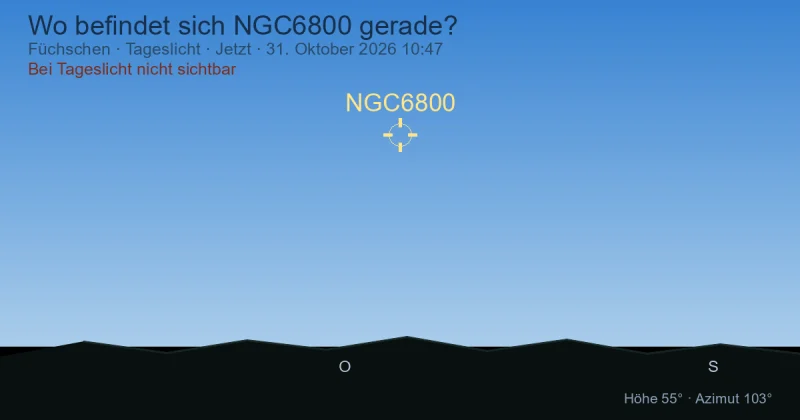Wo befindet sich NGC6800 gerade?