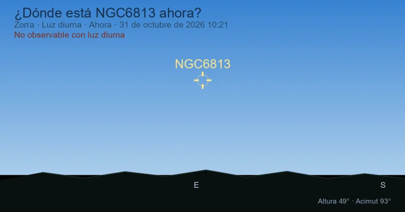 ¿Dónde está NGC6813 ahora?