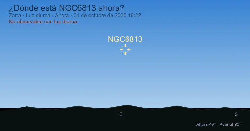 ¿Dónde está NGC6813 ahora?