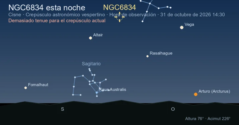 NGC6834 esta noche