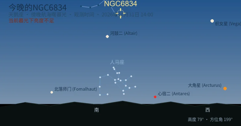 今晚的NGC6834