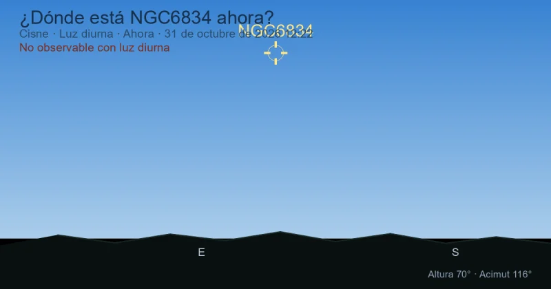 ¿Dónde está NGC6834 ahora?