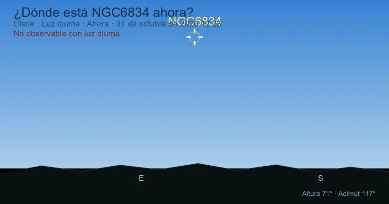 ¿Dónde está NGC6834 ahora?
