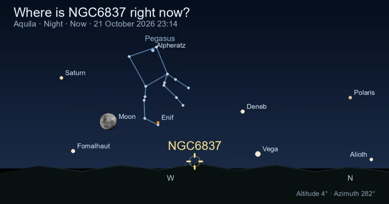Where is NGC6837 right now?