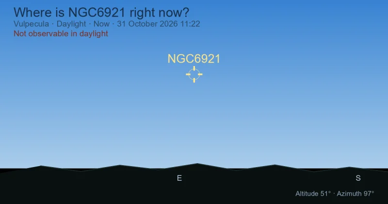 Where is NGC6921 right now?