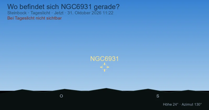 Wo befindet sich NGC6931 gerade?