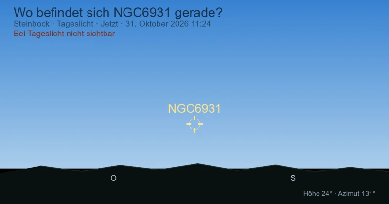 Wo befindet sich NGC6931 gerade?