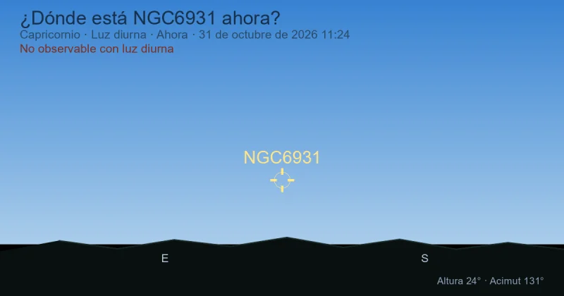 ¿Dónde está NGC6931 ahora?