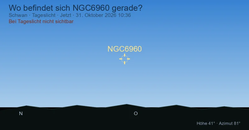 Wo befindet sich NGC6960 gerade?