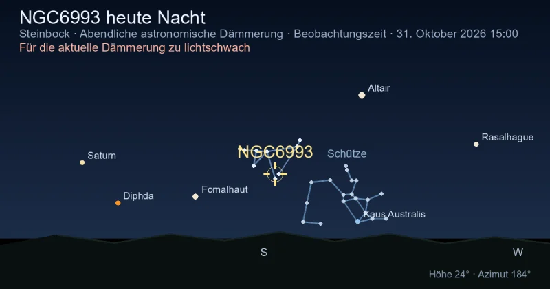 NGC6993 heute Nacht