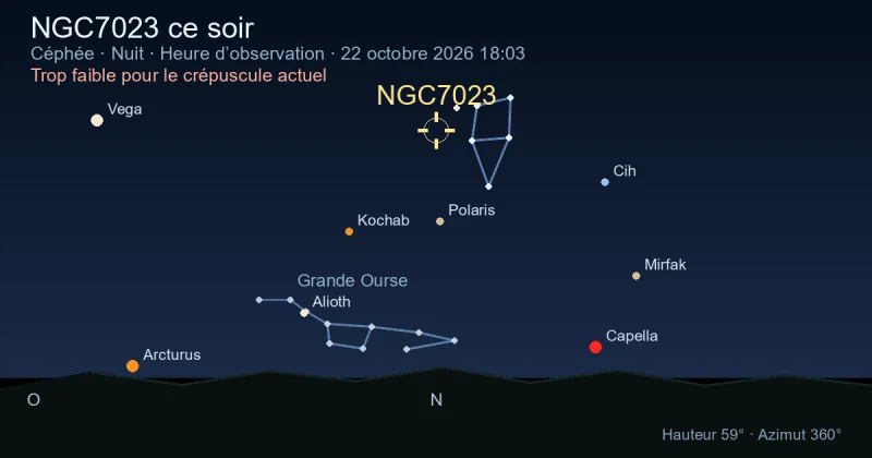 NGC7023 ce soir