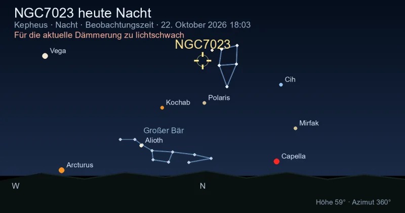 NGC7023 heute Nacht