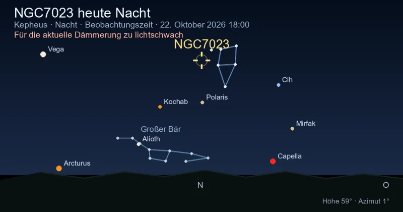 NGC7023 heute Nacht