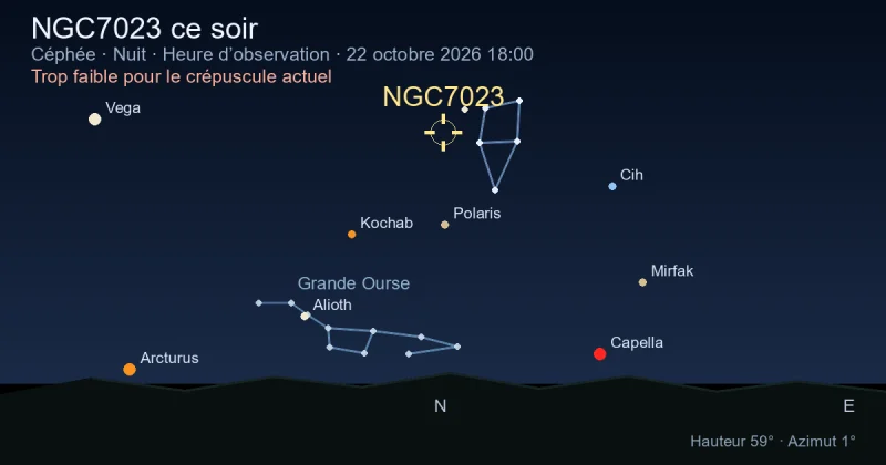 NGC7023 ce soir