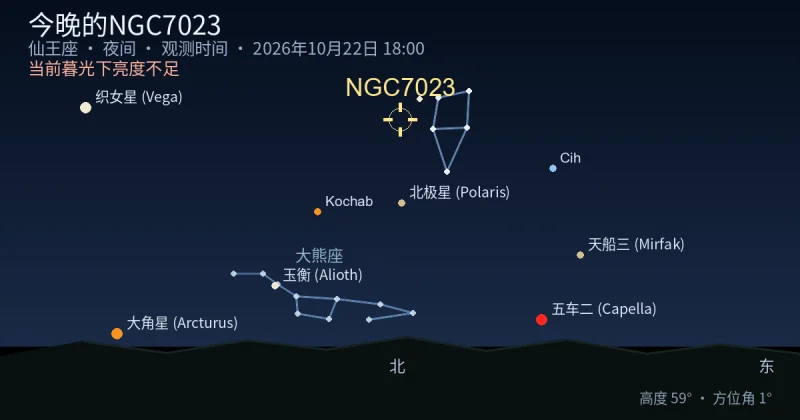 今晚的NGC7023