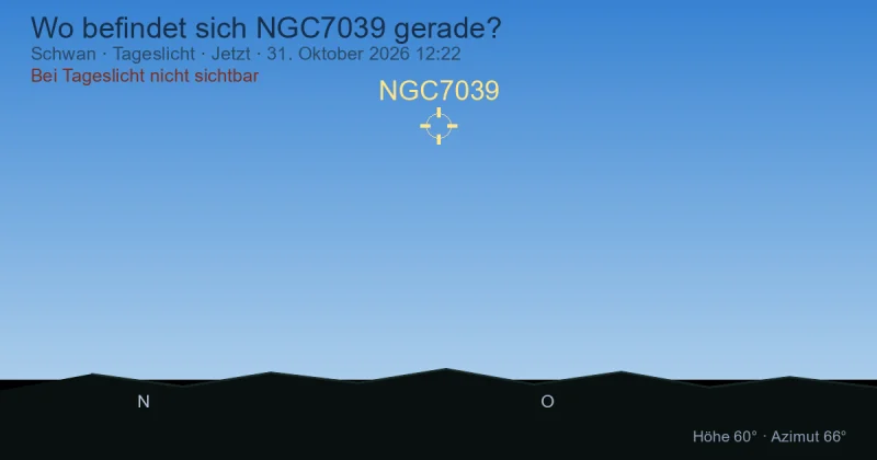 Wo befindet sich NGC7039 gerade?