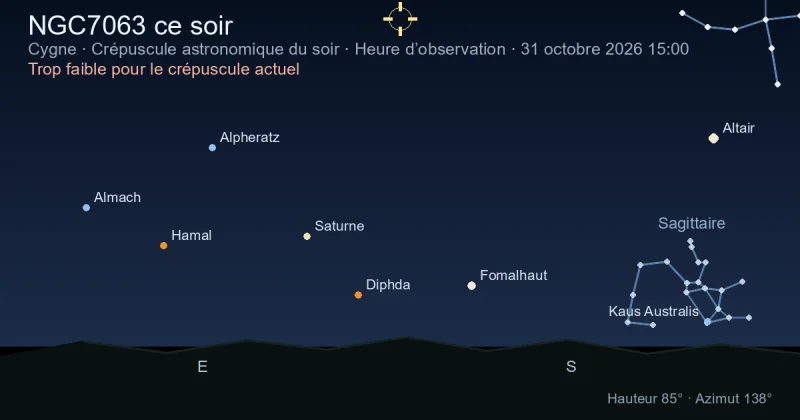 NGC7063 ce soir