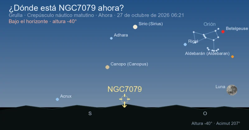 ¿Dónde está NGC7079 ahora?