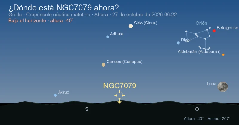 ¿Dónde está NGC7079 ahora?