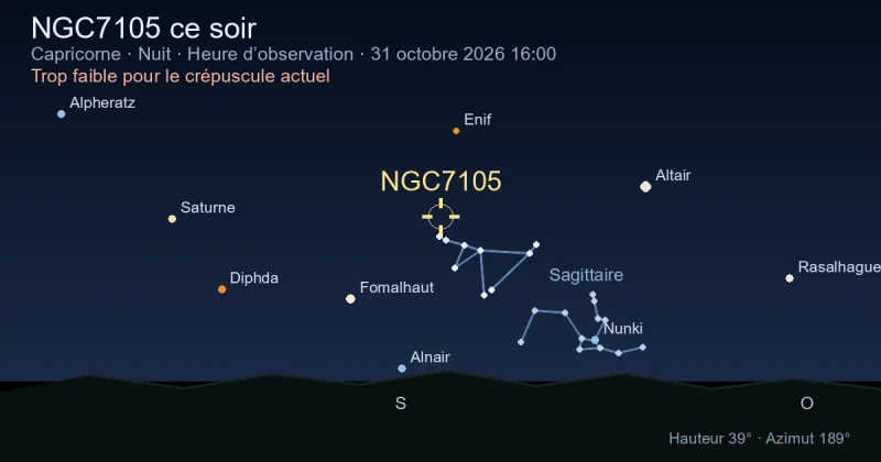 NGC7105 ce soir